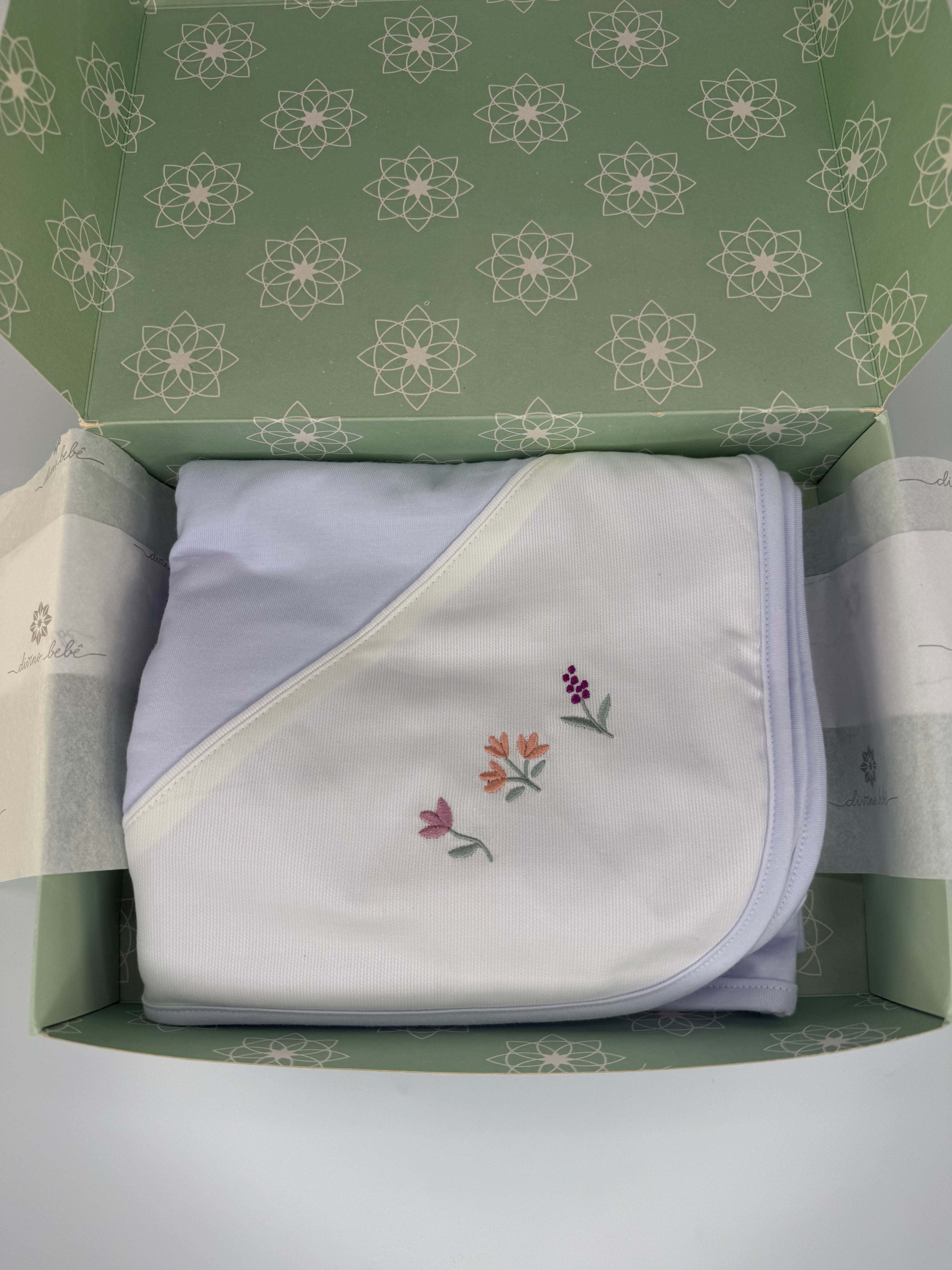 Manta Dupla Cueiro - Flor