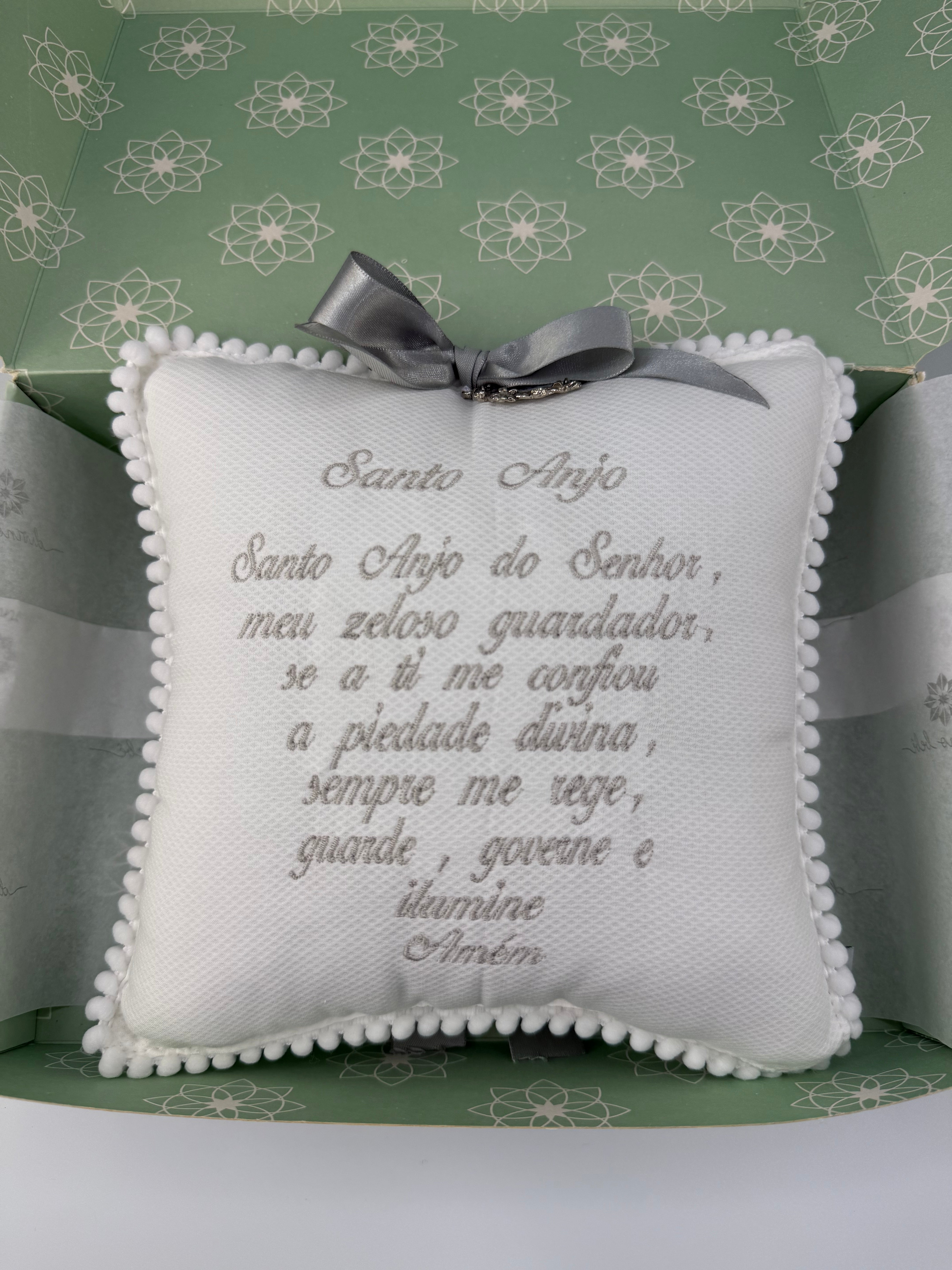 Almofada Santo Anjo - Cinza