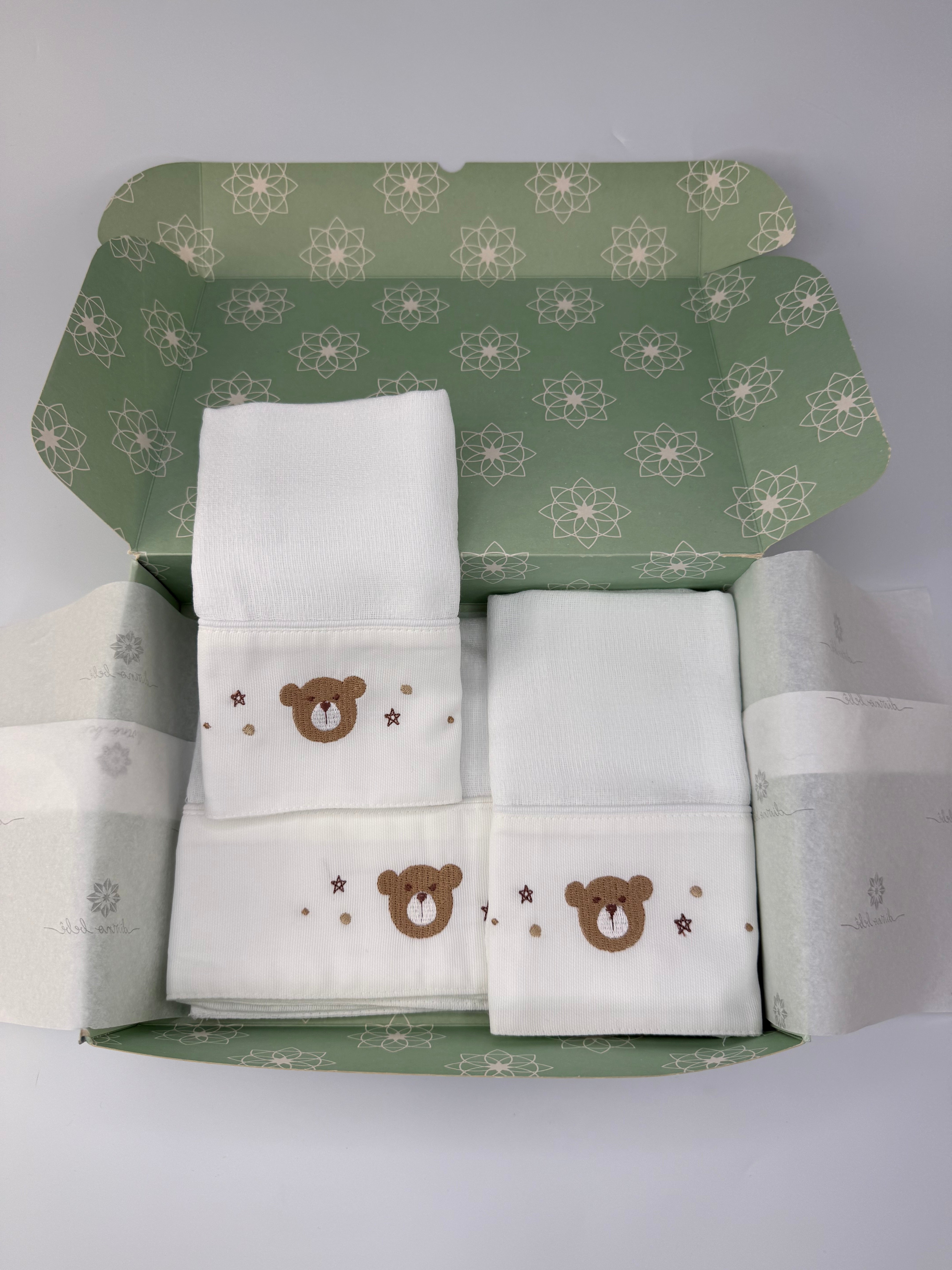 Kit Fralda Boca+Ombro - Urso Marrom