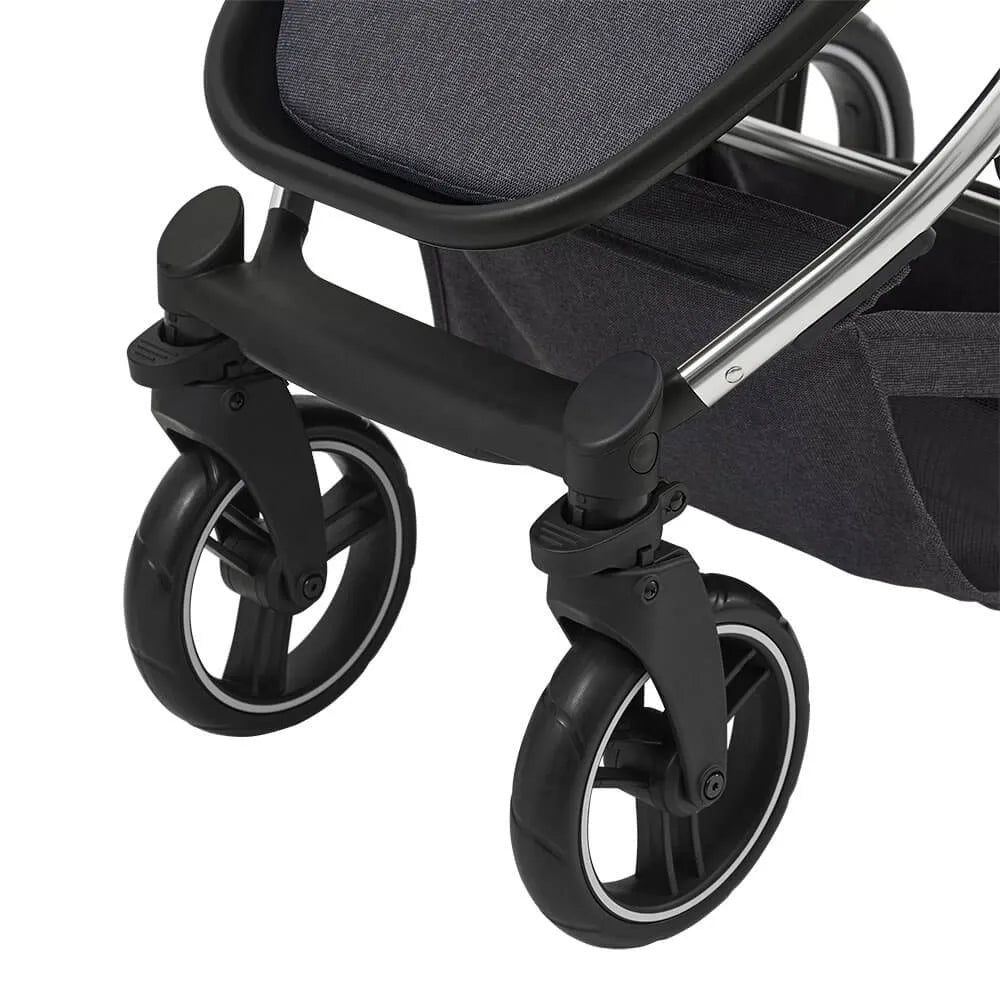 Carrinho De Bebê Como 4 Linha Diamond  grafit (Com Moisés + Bebê Conforto + Adaptador + Bolsa)