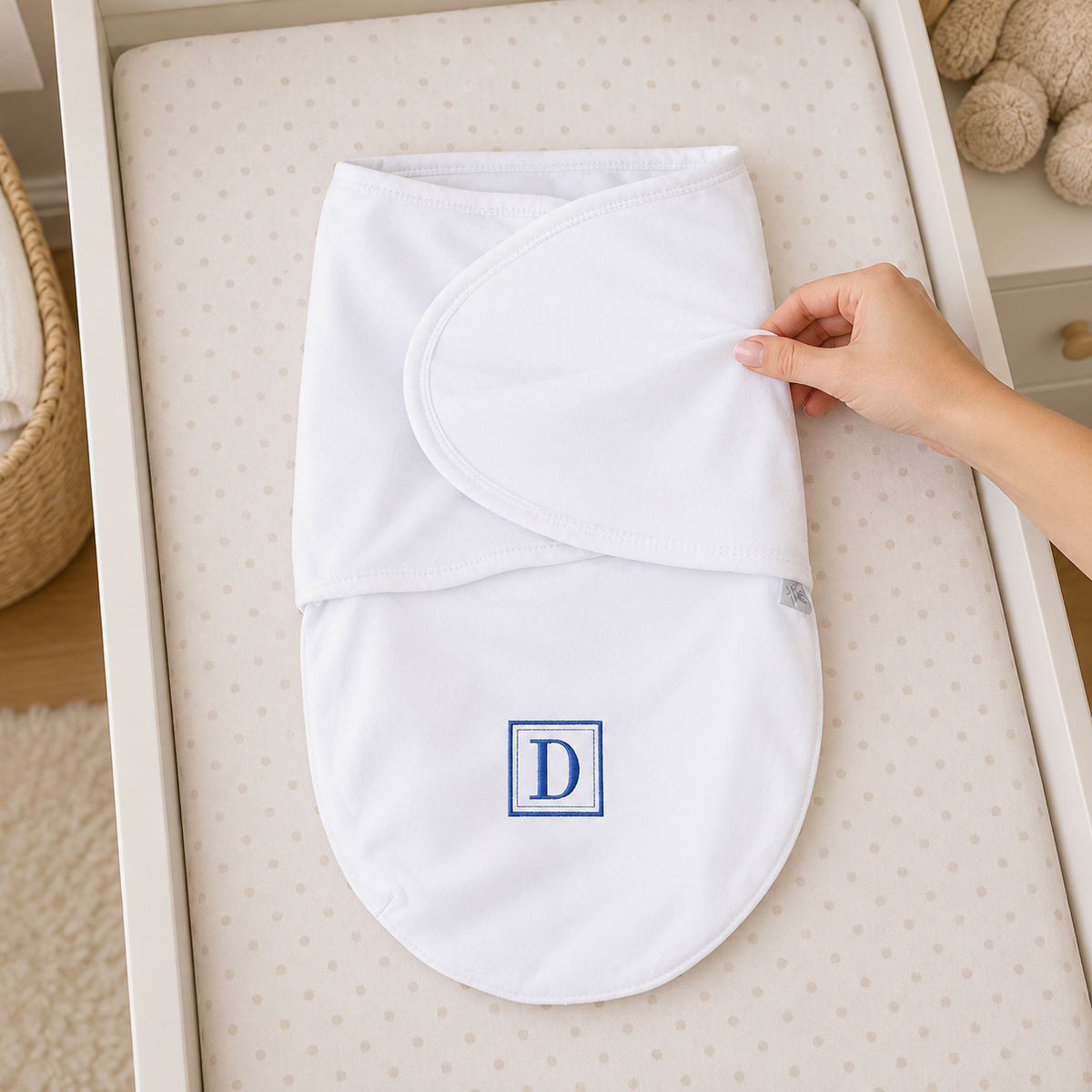 Swaddle Soft Personalizado — Brasão Quadriculado