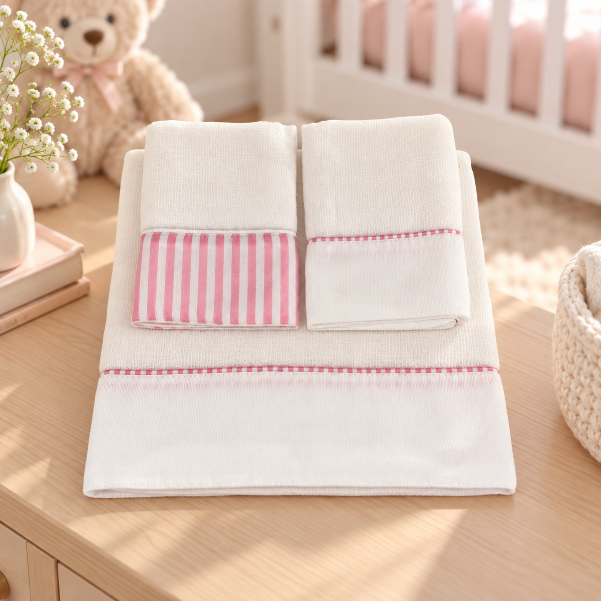 Kit Ombro + Boca - Rosa · Ombro Lisa, Bocas Lisa e Listrada
