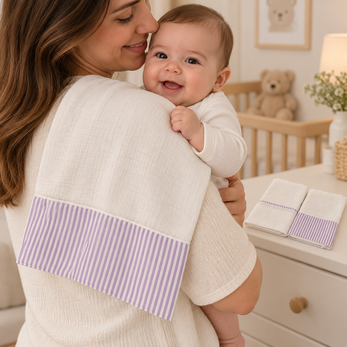 Kit Ombro + Boca - Roxo · Ombro Listrada, Bocas Lisa e Listrada