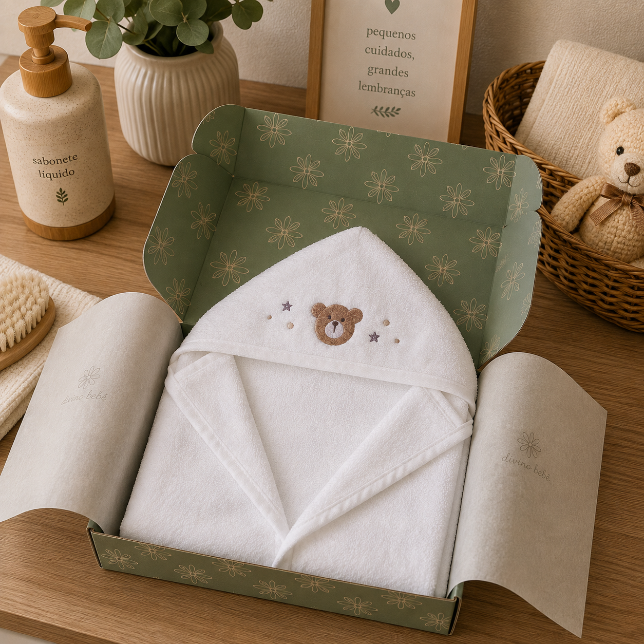 Toalha Felpinha - Urso Marrom