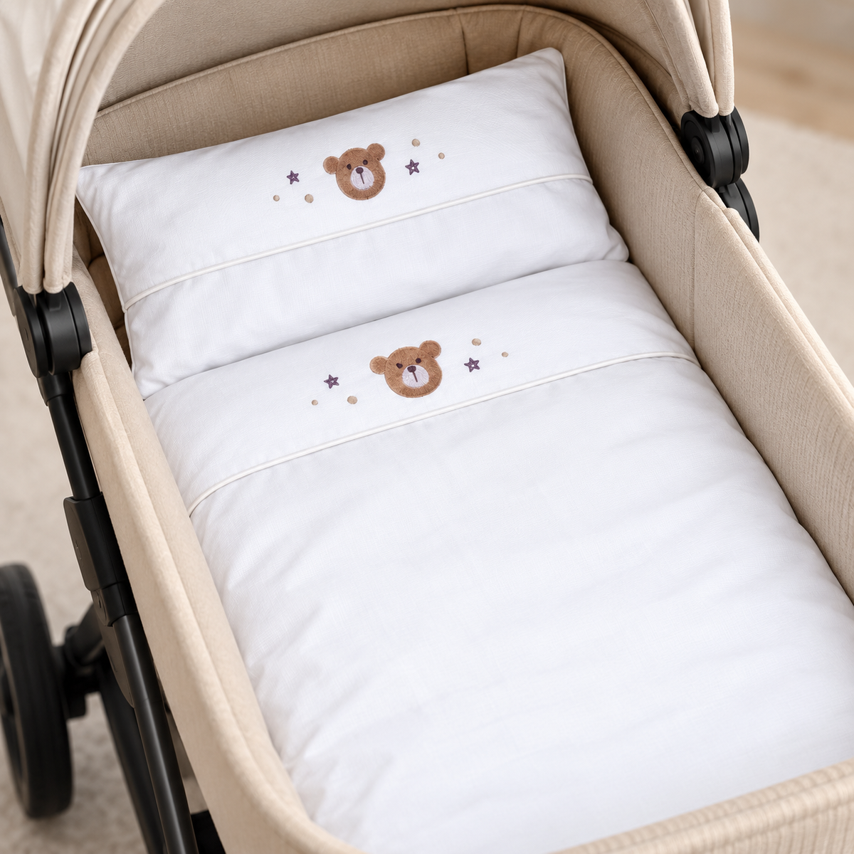 Conjunto de Carrinho — Urso Marrom