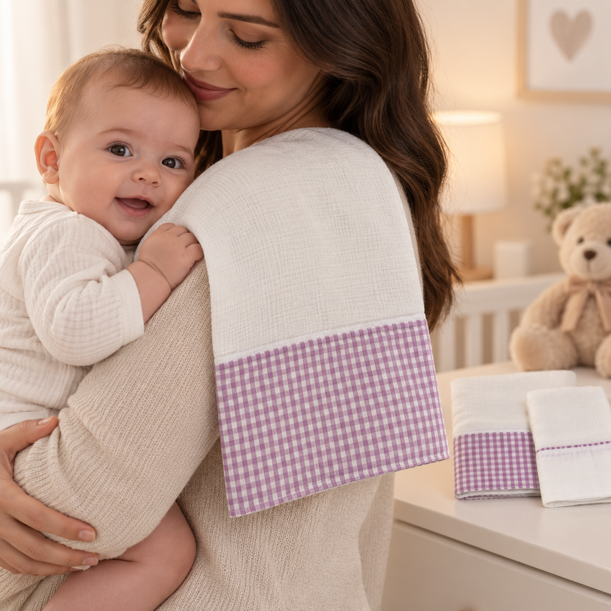 Kit Ombro + Boca - Roxo · Ombro Xadrez, Bocas Lisa e Xadrez