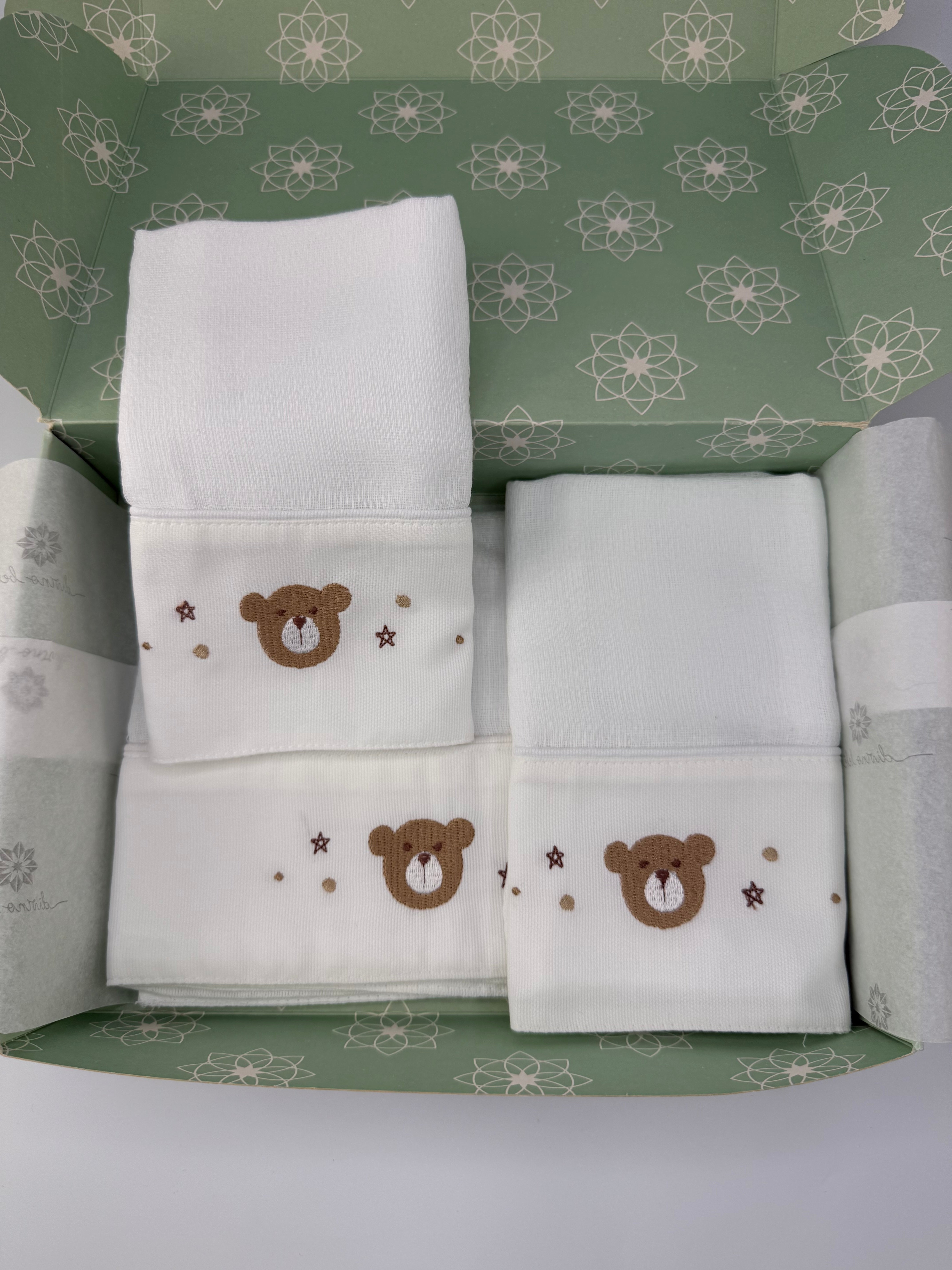 Kit Fralda Boca+Ombro - Urso Marrom