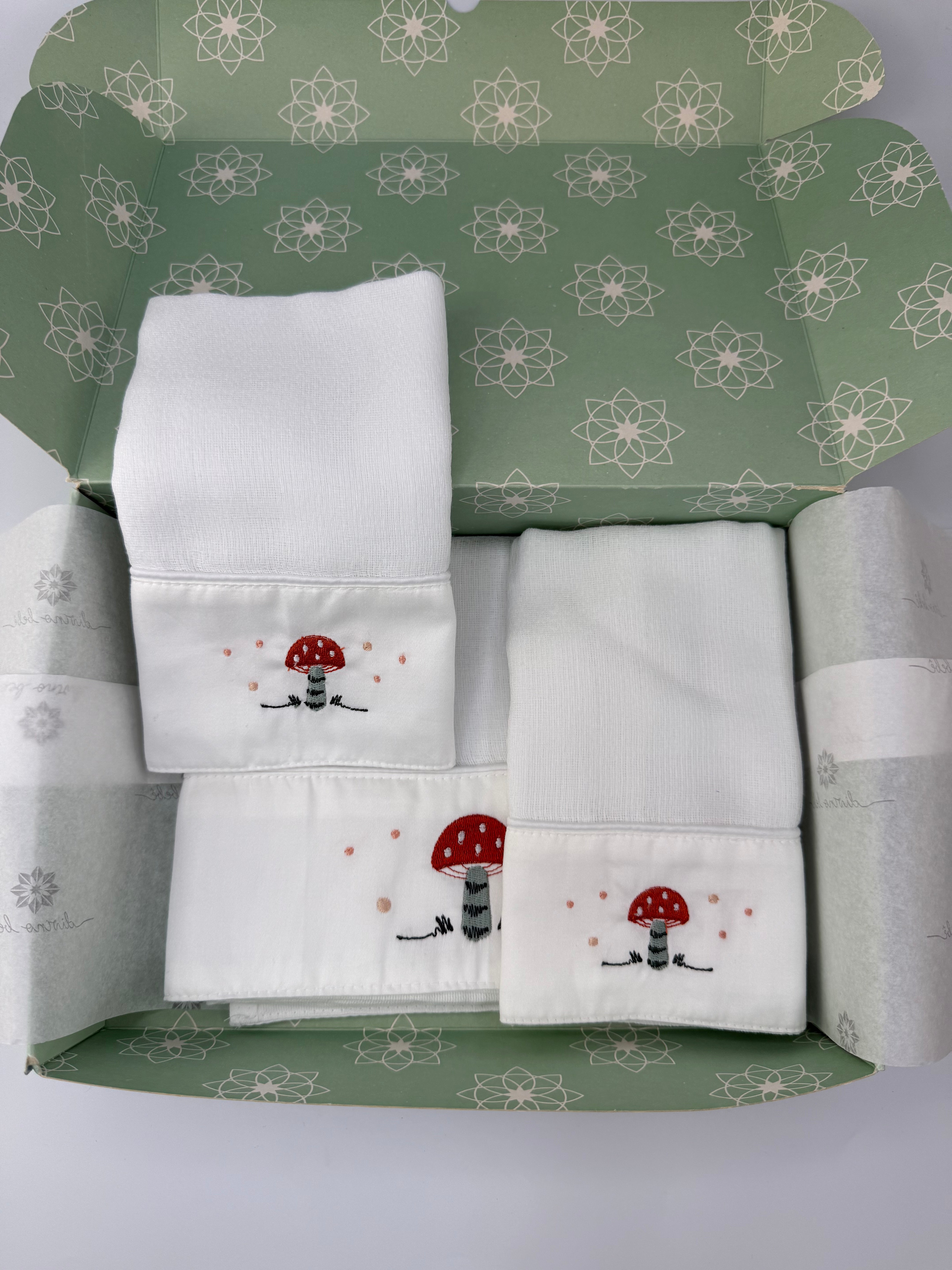 Kit Fralda Boca+Ombro - Cogumelo