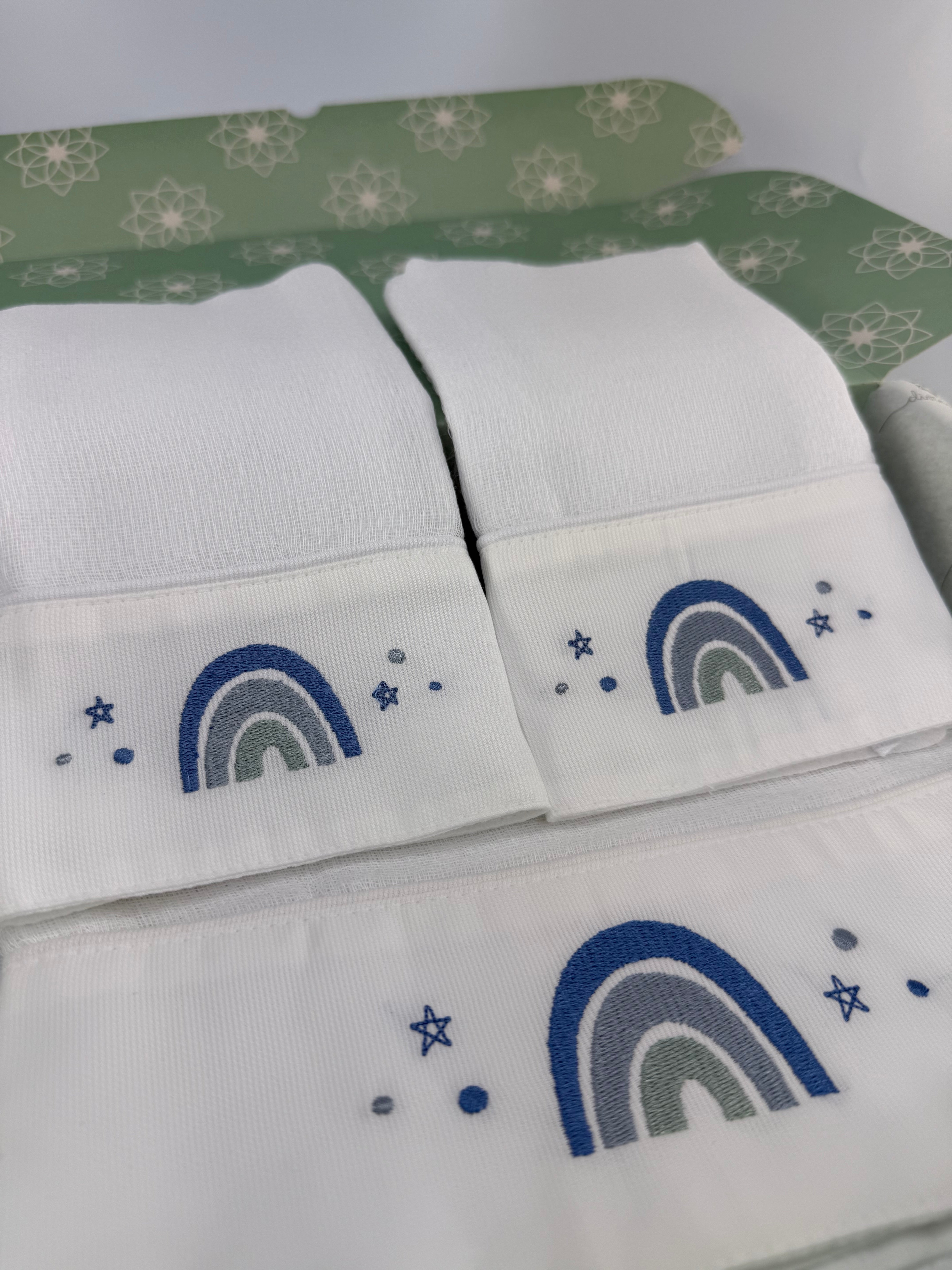 Kit Fralda Boca+Ombro - Urso Azul