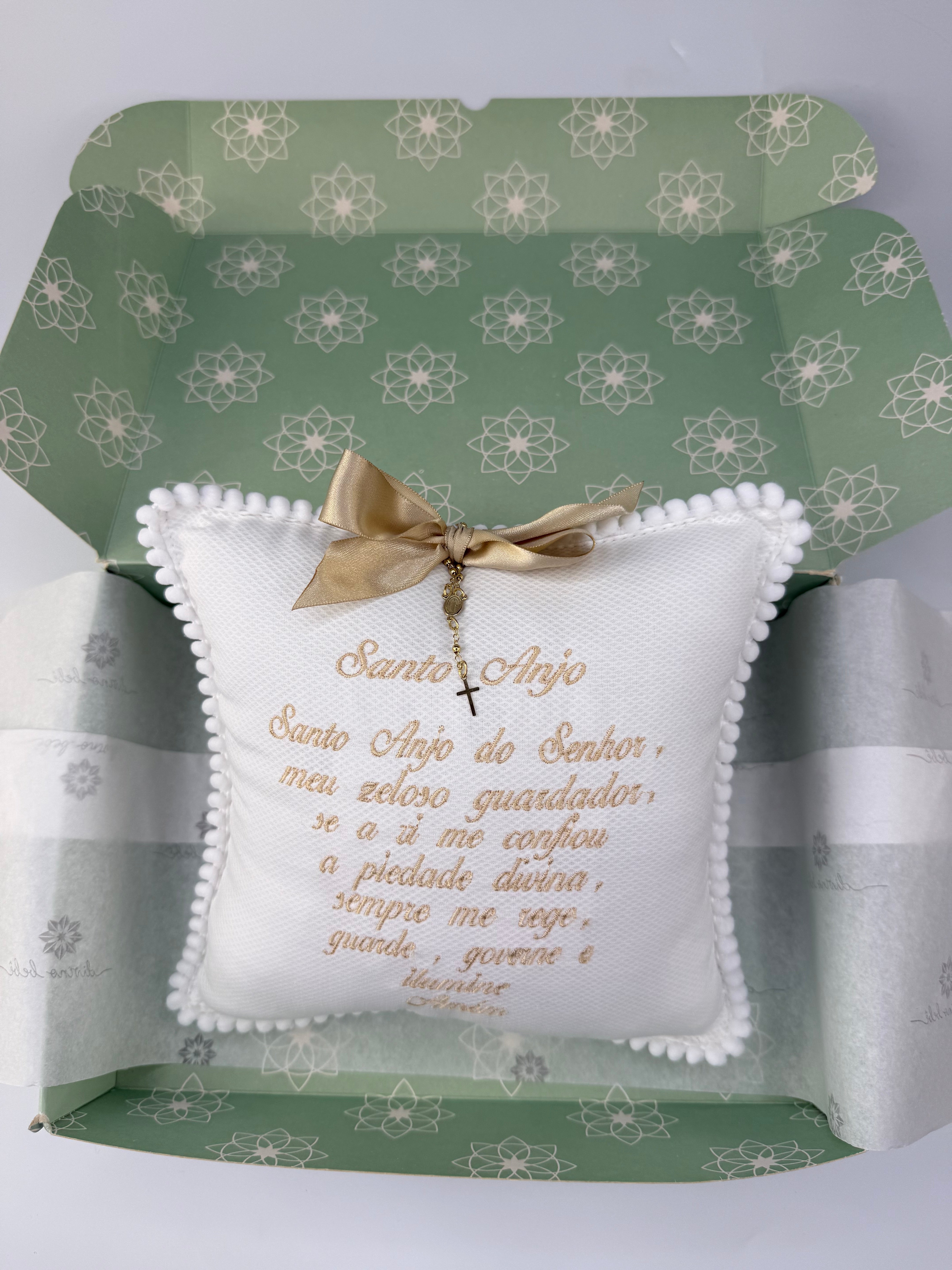 Almofada Santo Anjo - Dourada
