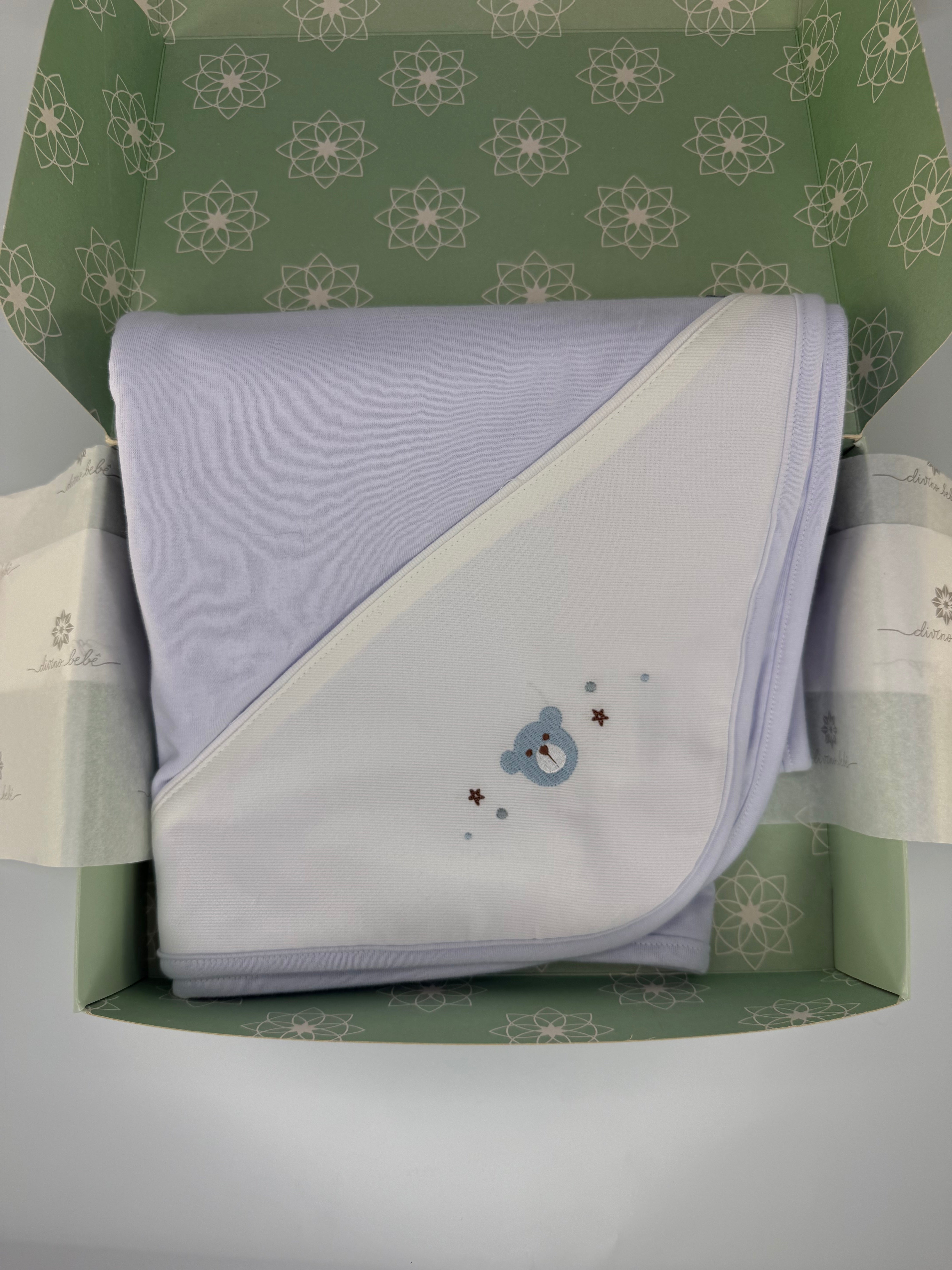 Manta Dupla Cueiro - Urso Azul