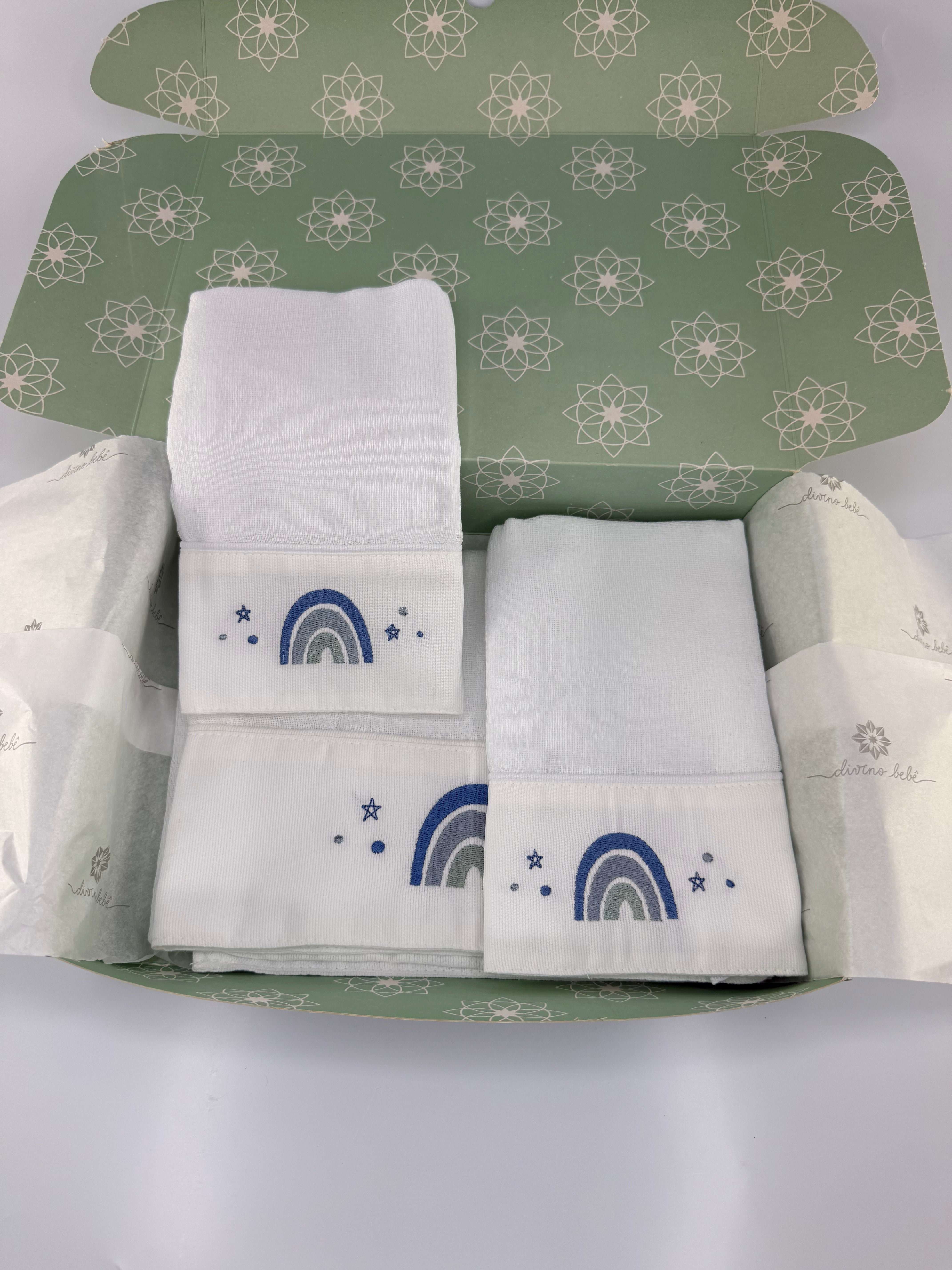Kit Fralda Boca+Ombro - Urso Azul