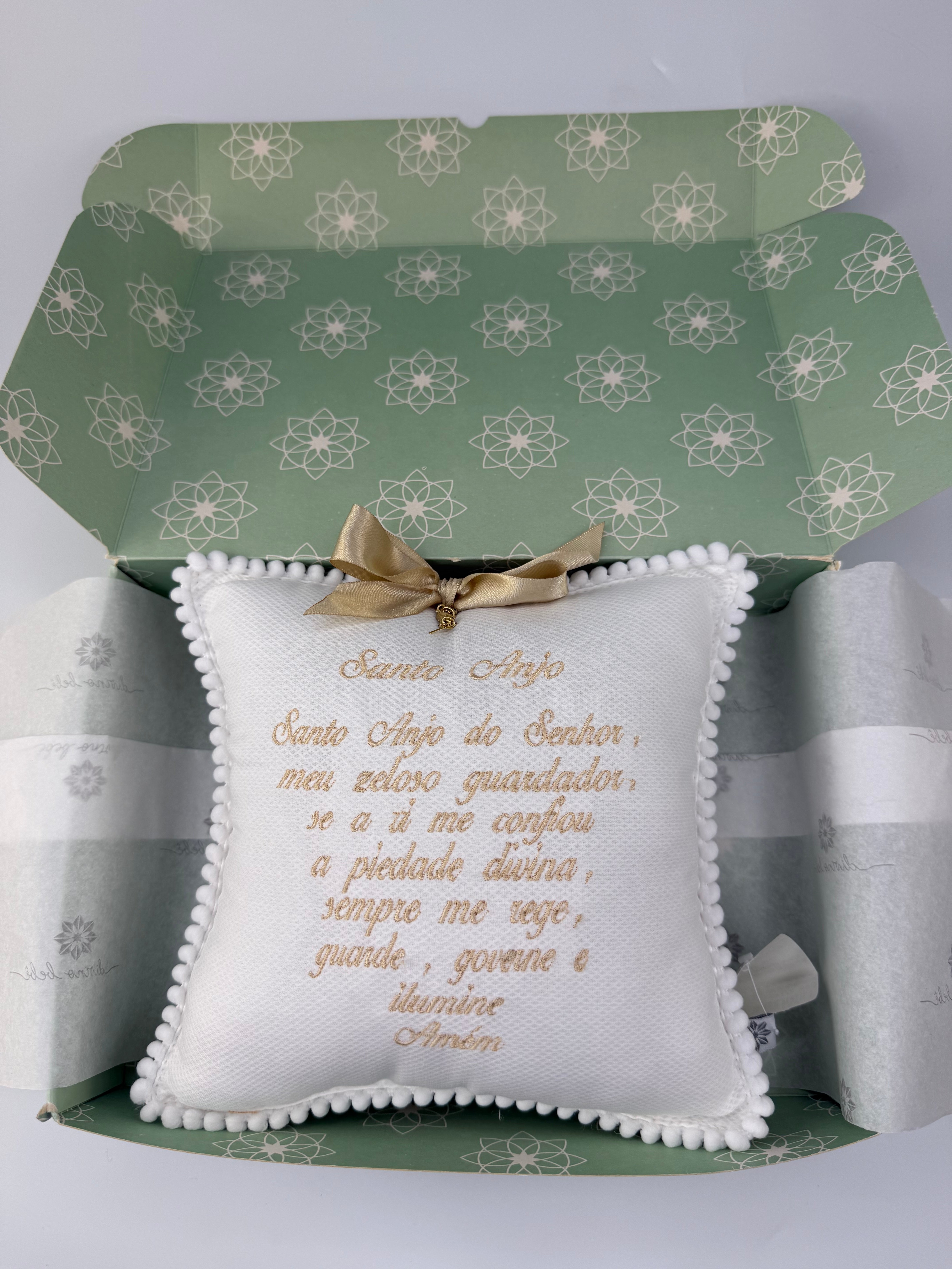 Almofada Santo Anjo - Dourada