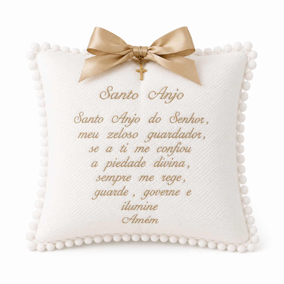 Almofada Santo Anjo - Dourada