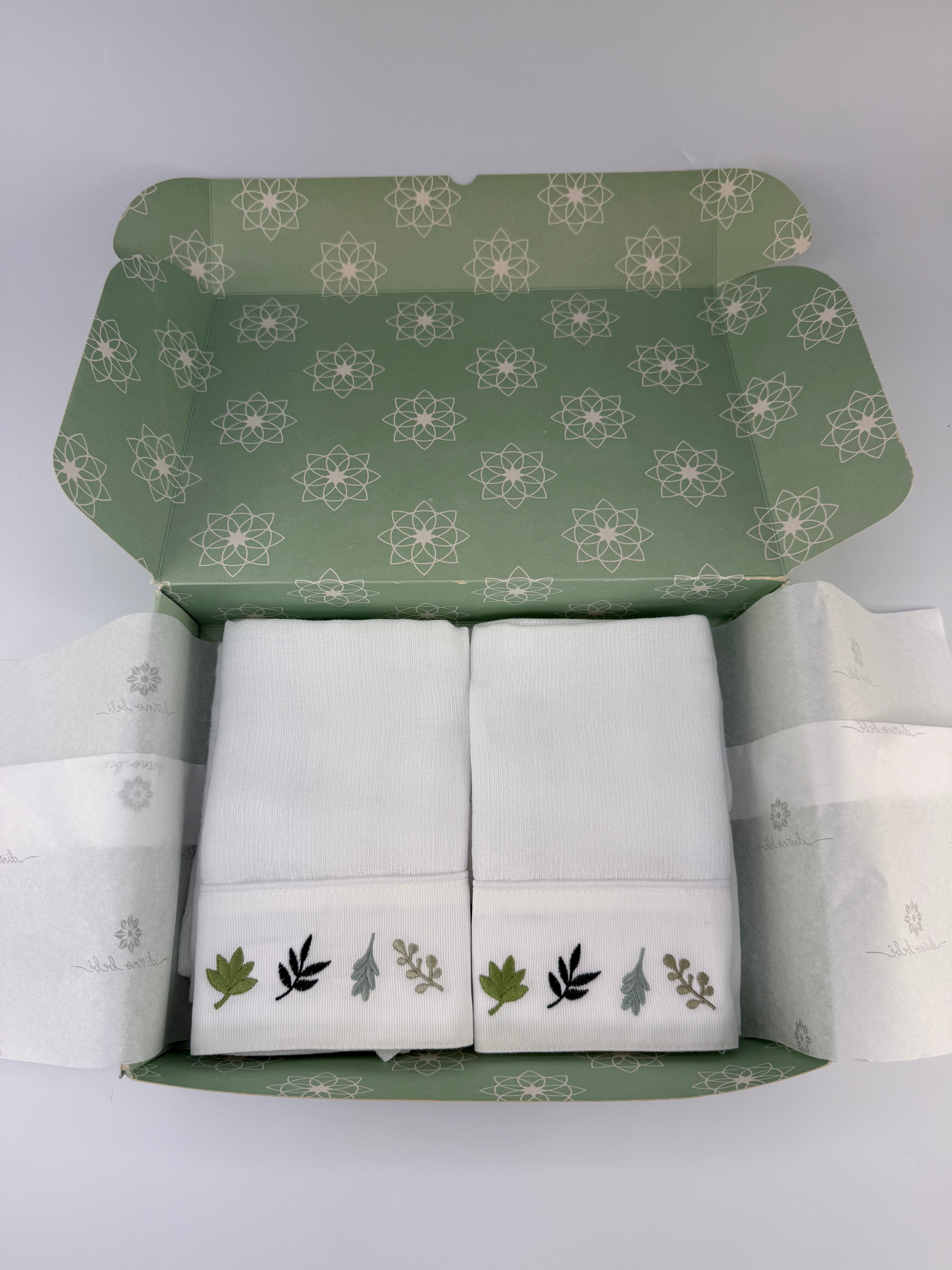 Kit Fralda Boca+Ombro - Folhas