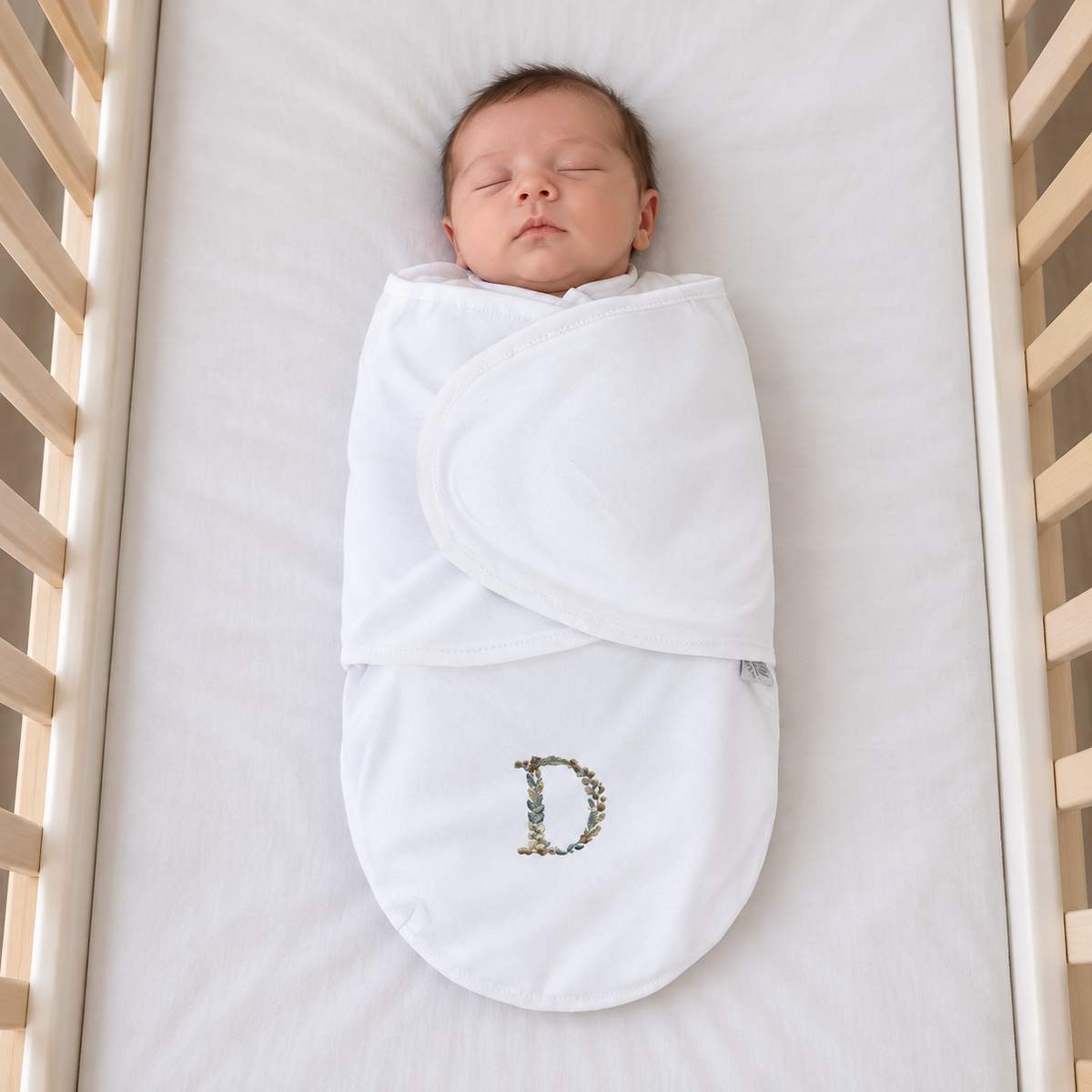Swaddle Soft Personalizado — Folhas Verde e Dourado
