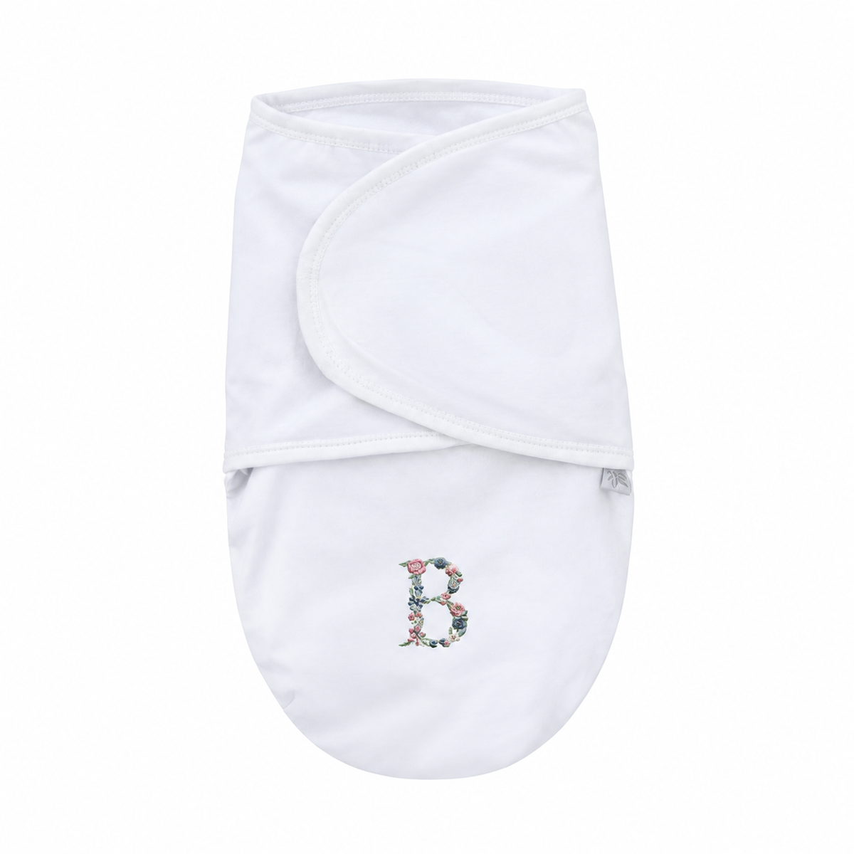 Swaddle Soft Personalizado — Floral Azul e Rosa Bebê