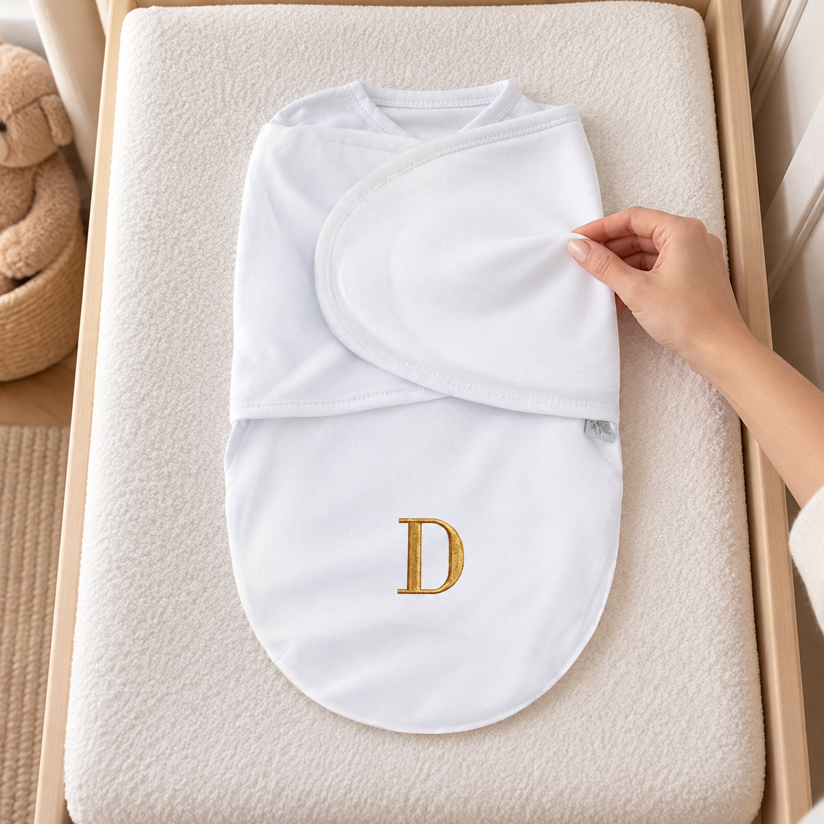 Swaddle Soft Personalizado — Inicial Bodoni