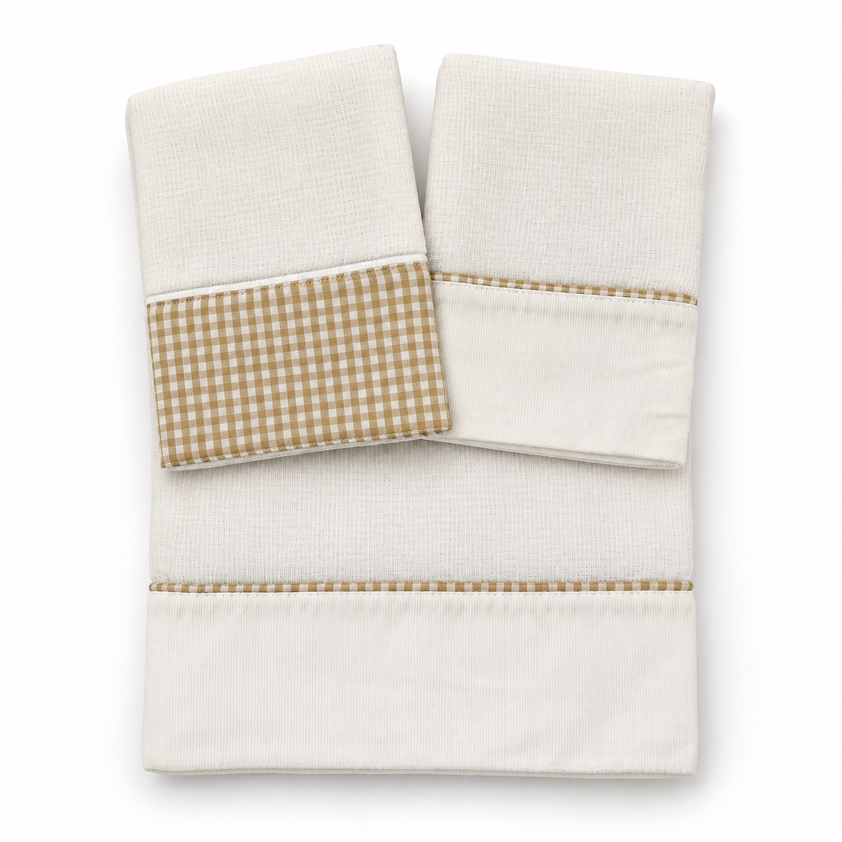 Kit Ombro + Boca - Bege · Ombro Lisa, Bocas Lisa e Xadrez