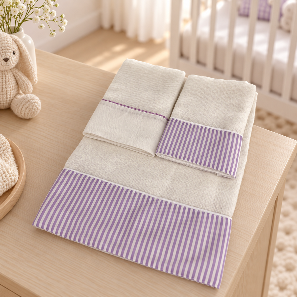 Kit Ombro + Boca - Roxo · Ombro Listrada, Bocas Lisa e Listrada
