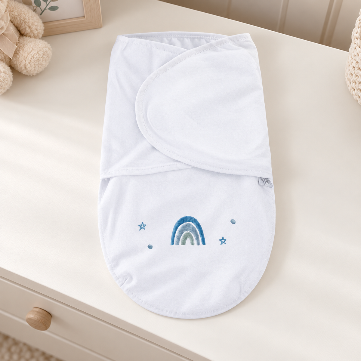 Swaddle Soft — Arco-Íris Azul