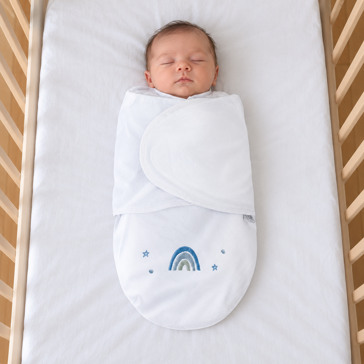 Swaddle Soft — Arco-Íris Azul