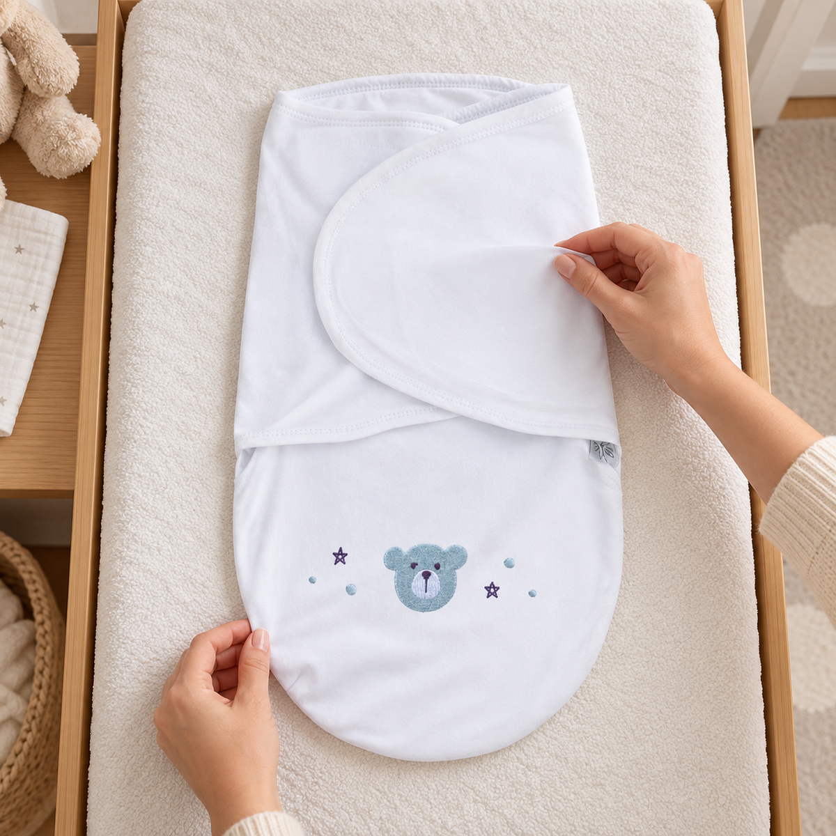 Swaddle Soft — Urso Azul