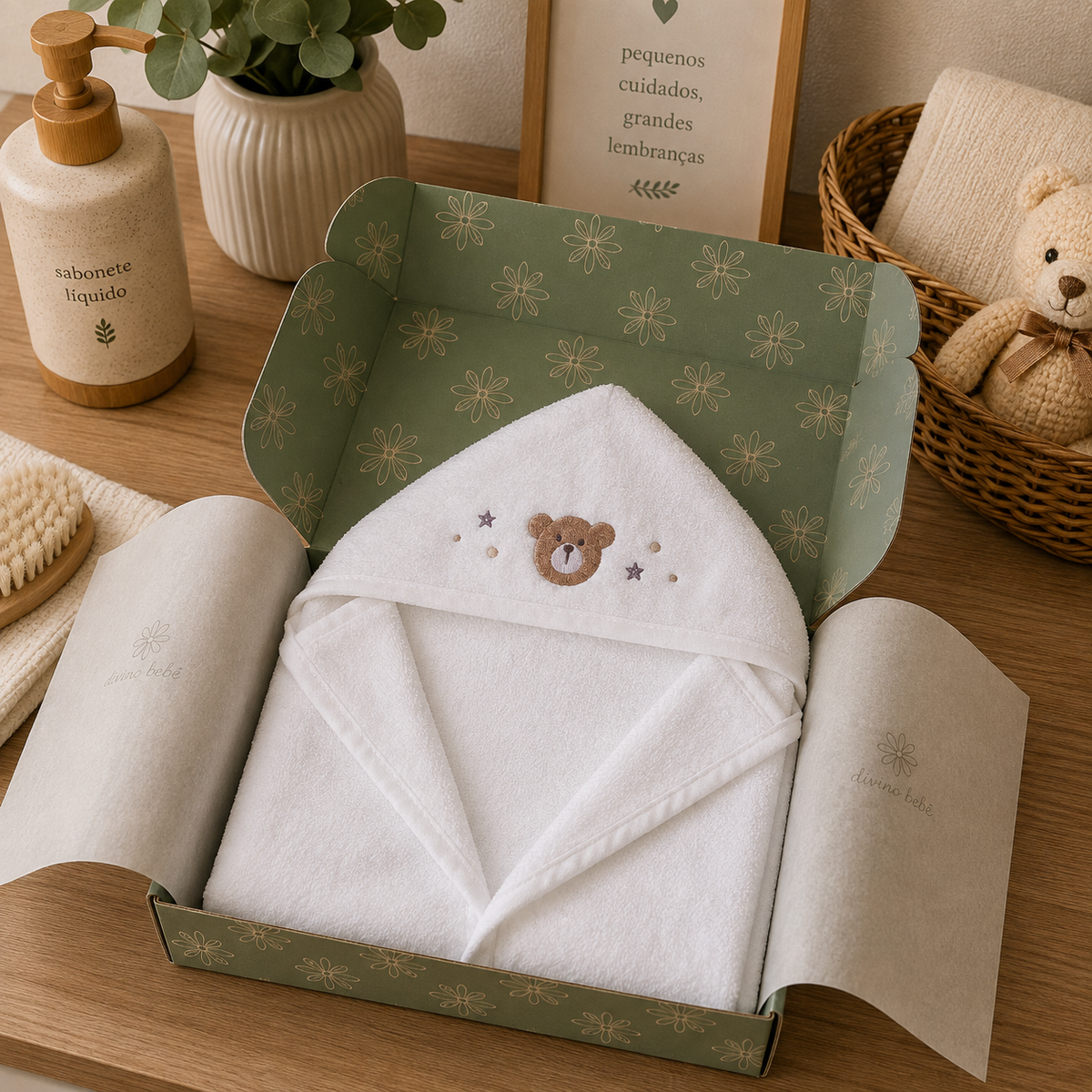 Toalha Felpinha - Urso Marrom