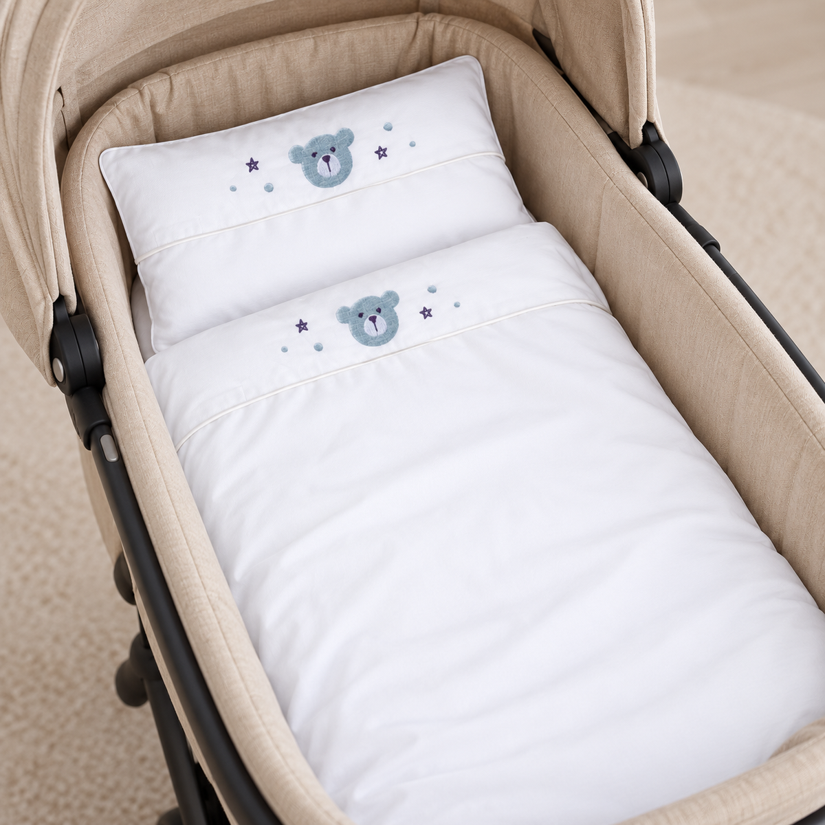 Conjunto de Carrinho — Urso Azul