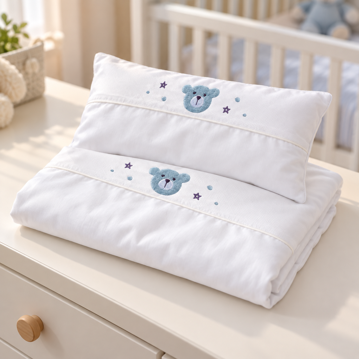 Conjunto de Carrinho — Urso Azul