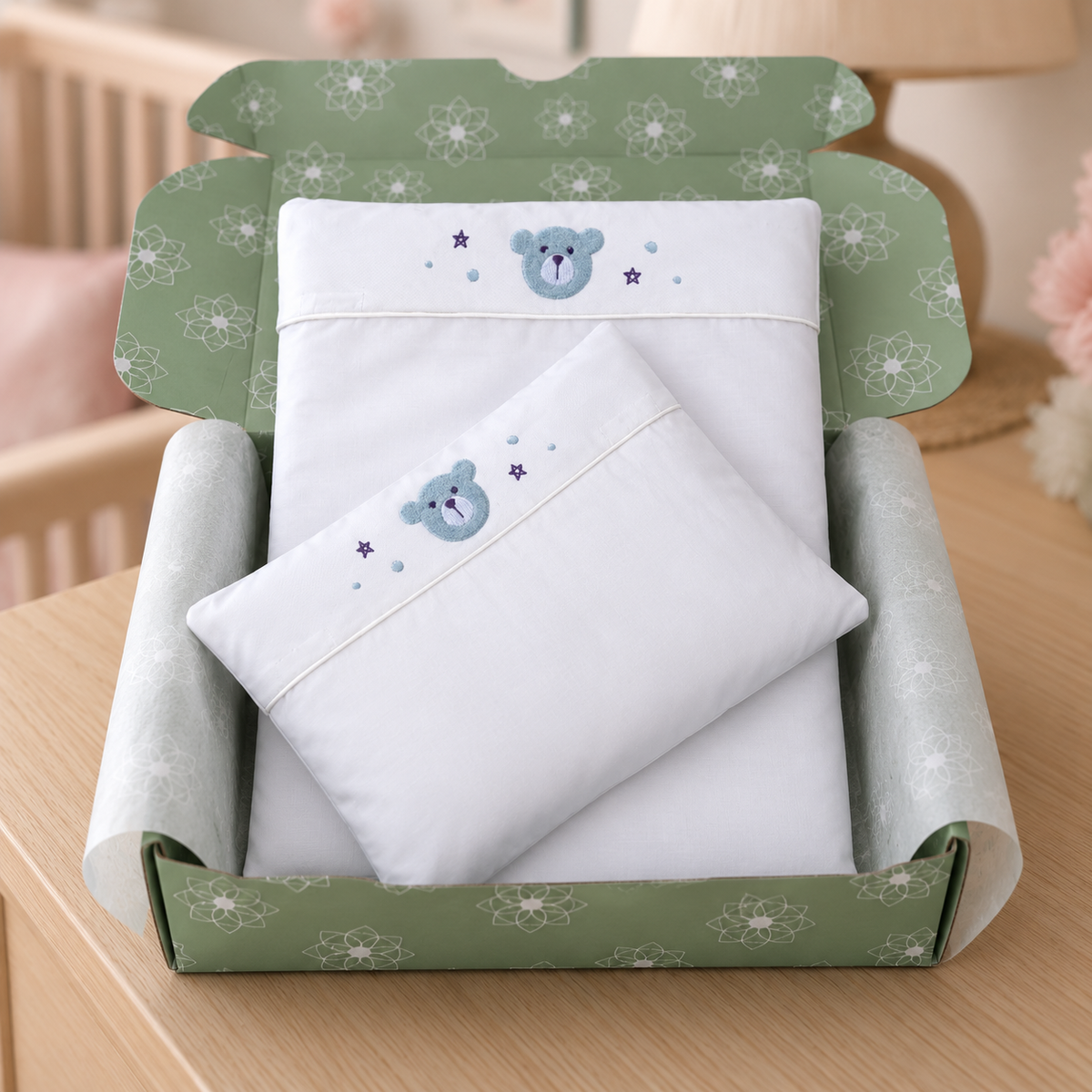 Conjunto de Carrinho — Urso Azul
