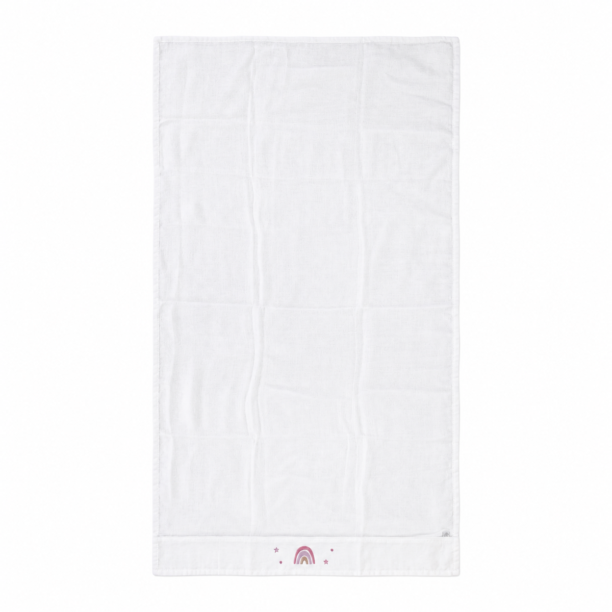 Toalha Fralda — Arco-Íris Rosa