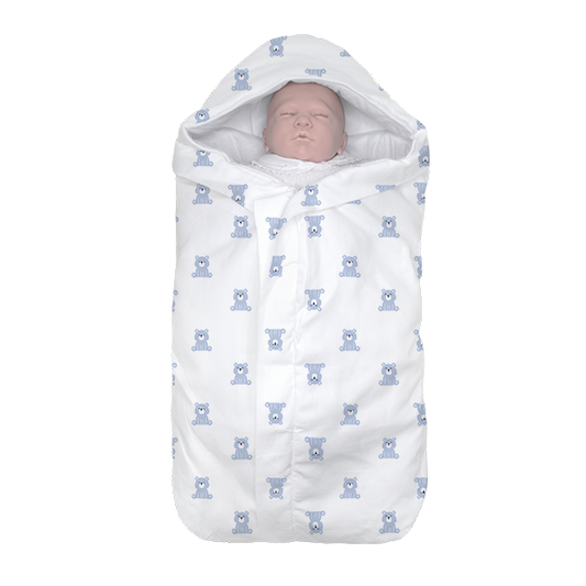 Saco de Dormir Soft - Meus Brinquedos Favoritos (Estampado) - Urso Azul