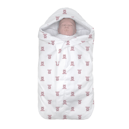 Saco de Dormir Soft - Meus Brinquedos Favoritos (Estampado) - Urso Rosa